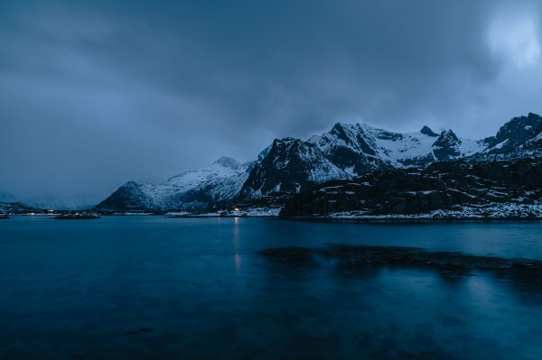 Lofoten Islands, Norway, mountains Wallpaper 5827x3877