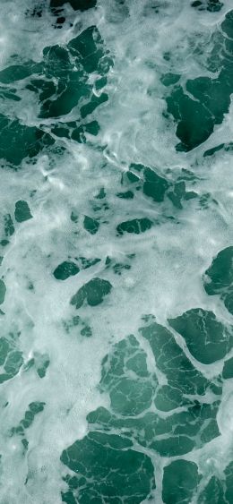 water, waves, foam Wallpaper 1080x2340