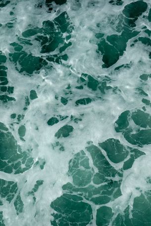 water, waves, foam Wallpaper 640x960
