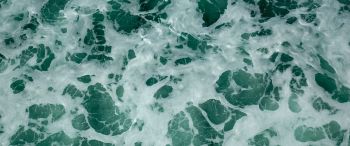 water, waves, foam Wallpaper 3440x1440