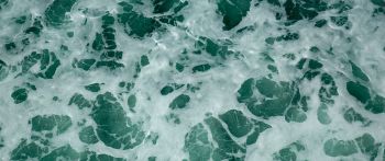water, waves, foam Wallpaper 2560x1080