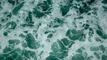 water, waves, foam Wallpaper 2048x1152