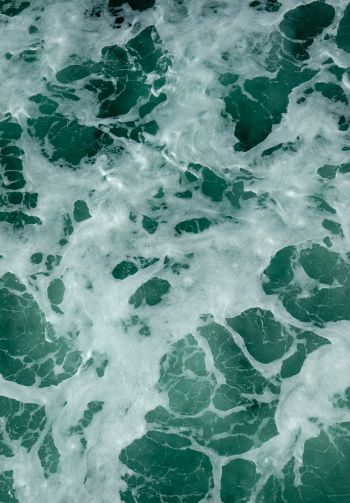water, waves, foam Wallpaper 1640x2360
