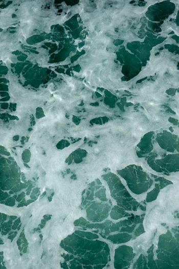 water, waves, foam Wallpaper 640x960