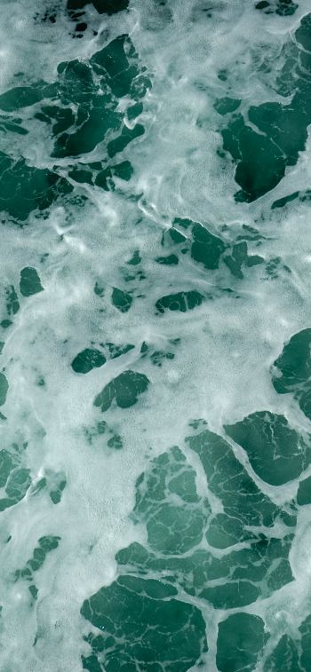 water, waves, foam Wallpaper 1125x2436