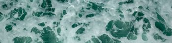 water, waves, foam Wallpaper 1590x400
