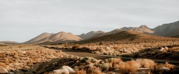 California, USA, desert landscape Wallpaper 3440x1440