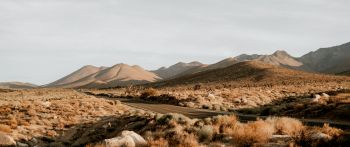 California, USA, desert landscape Wallpaper 2560x1080