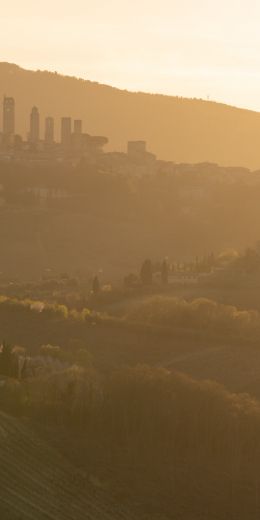 province of Siena, Italy, over the city Wallpaper 720x1440