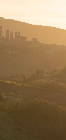 province of Siena, Italy, over the city Wallpaper 720x1520