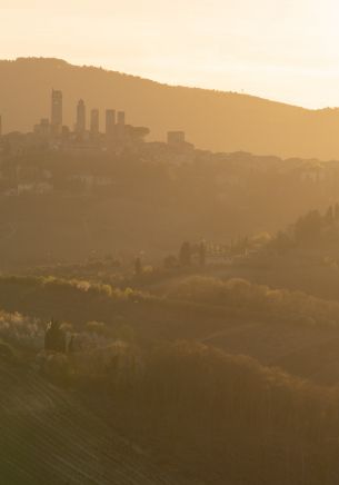 province of Siena, Italy, over the city Wallpaper 1668x2388