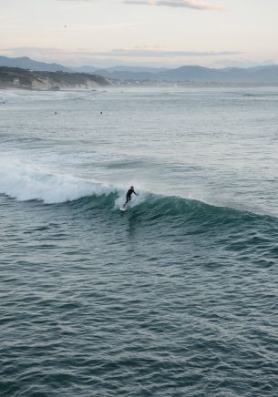 Biarric, France, surfing Wallpaper 1668x2388