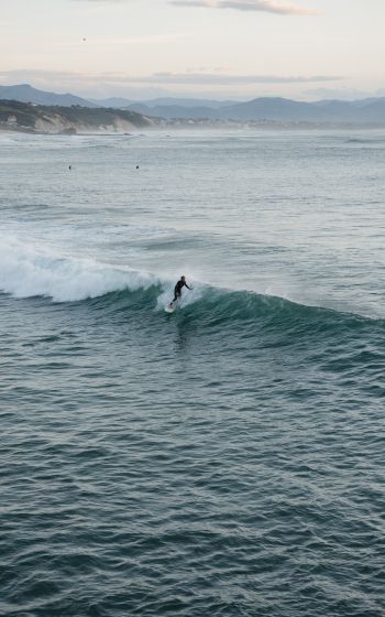 Biarric, France, surfing Wallpaper 800x1280