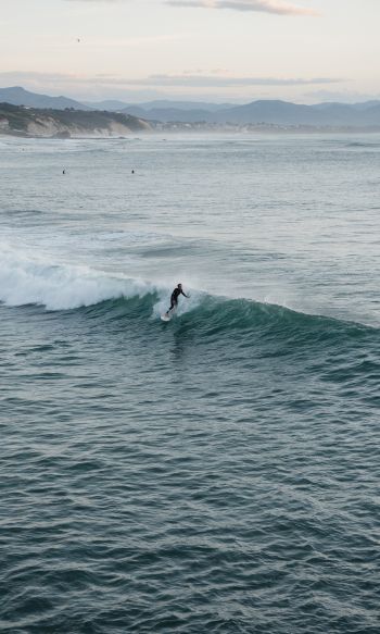 Biarric, France, surfing Wallpaper 1200x2000