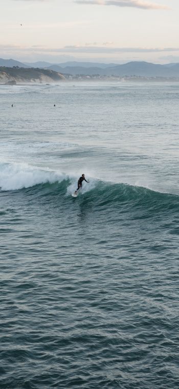 Biarric, France, surfing Wallpaper 1284x2778