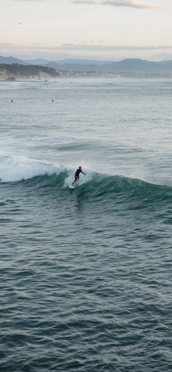 Biarric, France, surfing Wallpaper 1080x2340