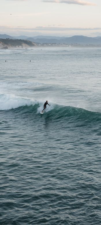 Biarric, France, surfing Wallpaper 1080x2400