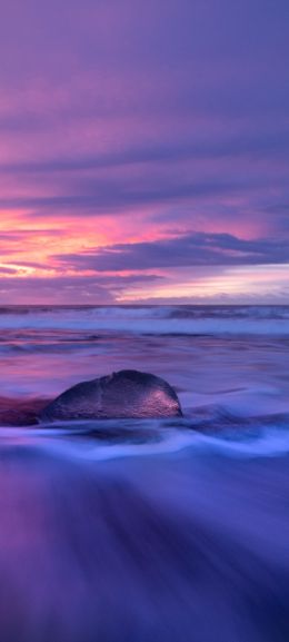 sea, sunset, waves Wallpaper 720x1600