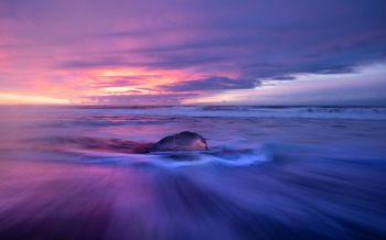 sea, sunset, waves Wallpaper 2560x1600