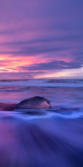 sea, sunset, waves Wallpaper 720x1440
