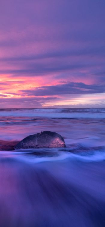 sea, sunset, waves Wallpaper 828x1792