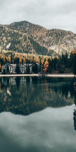 lake in the mountains, resting place Wallpaper 720x1440