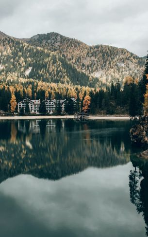 lake in the mountains, resting place Wallpaper 1752x2800