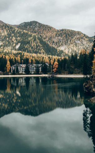 lake in the mountains, resting place Wallpaper 800x1280