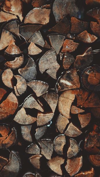 firewood, wood Wallpaper 750x1334