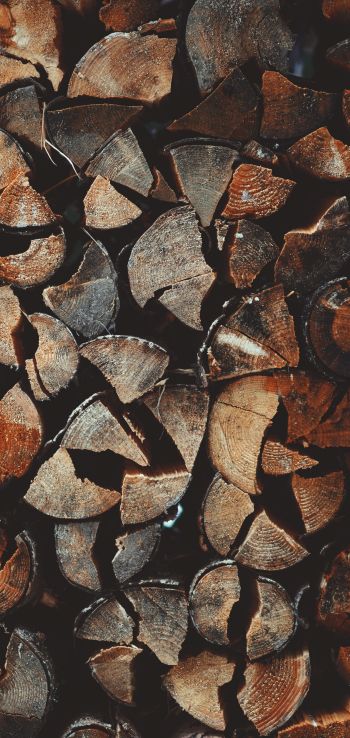 firewood, wood Wallpaper 1440x3040
