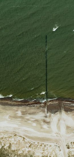 Обои 1440x3040 море, фото с дрона