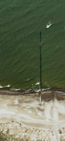 Обои 1242x2688 море, фото с дрона