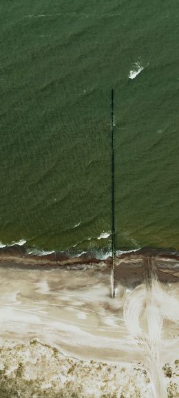 Обои 1440x3200 море, фото с дрона