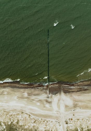 Обои 1640x2360 море, фото с дрона
