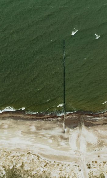 Обои 1200x2000 море, фото с дрона
