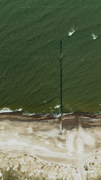 Обои 2160x3840 море, фото с дрона