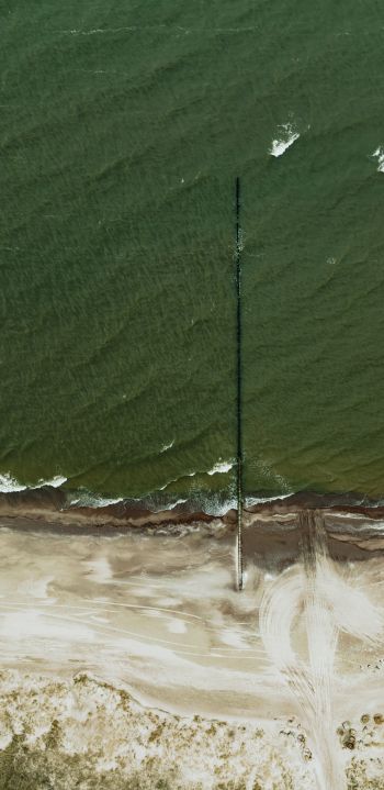 Обои 1440x2960 море, фото с дрона