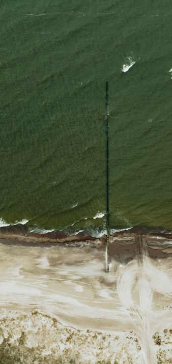 sea, drone photo Wallpaper 1080x2280