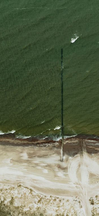 Обои 1080x2340 море, фото с дрона