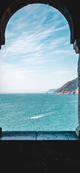 Portovenere, SP, Italy, sea view Wallpaper 1242x2688