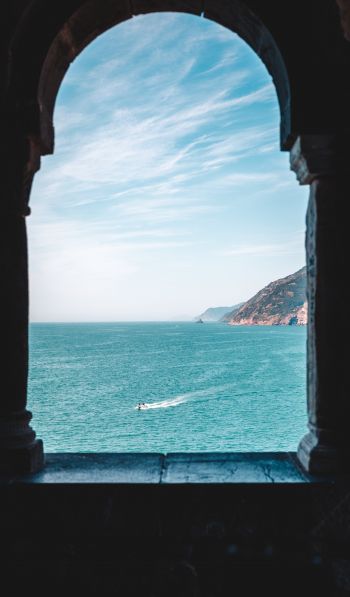 Portovenere, SP, Italy, sea view Wallpaper 600x1024