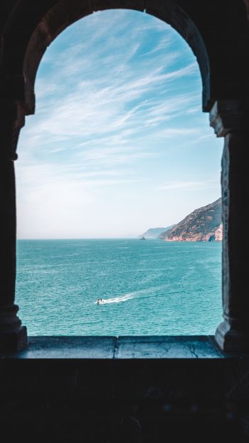 Portovenere, SP, Italy, sea view Wallpaper 720x1280