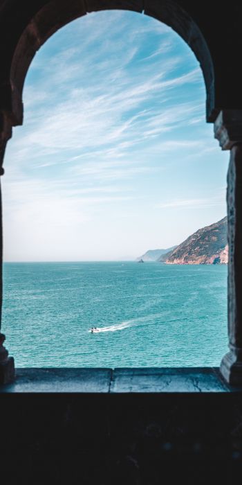 Portovenere, SP, Italy, sea view Wallpaper 720x1440