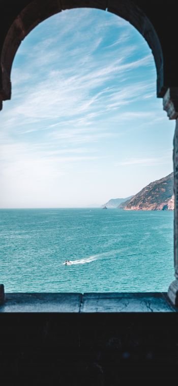 Portovenere, SP, Italy, sea view Wallpaper 1125x2436