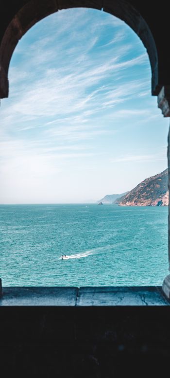 Portovenere, SP, Italy, sea view Wallpaper 1080x2400