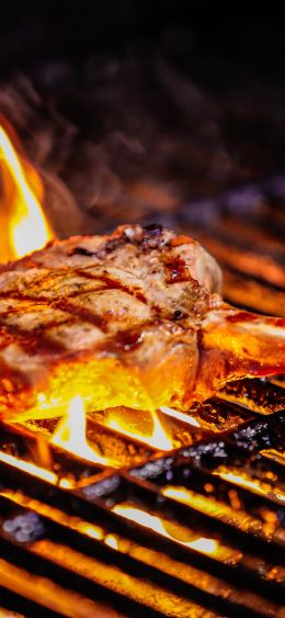 steak, grilled meat Wallpaper 1080x2340