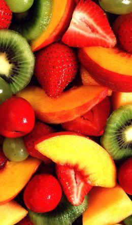 fruit, fruit salad Wallpaper 600x1024