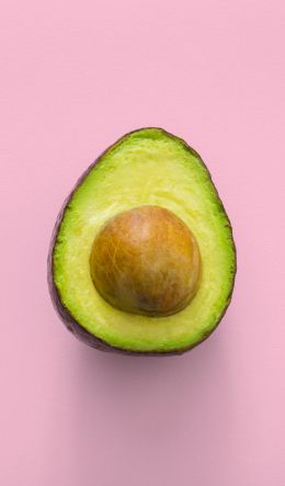 avocado, fruit, pink wallpaper Wallpaper 600x1024