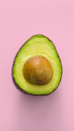 avocado, fruit, pink wallpaper Wallpaper 640x1136