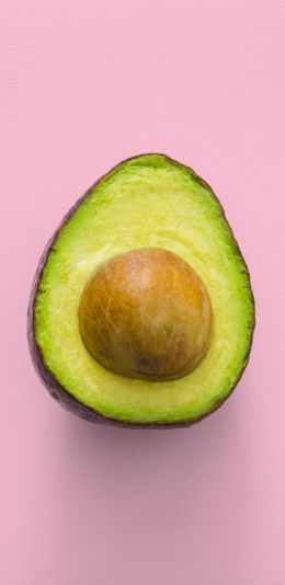 avocado, fruit, pink wallpaper Wallpaper 1080x2220